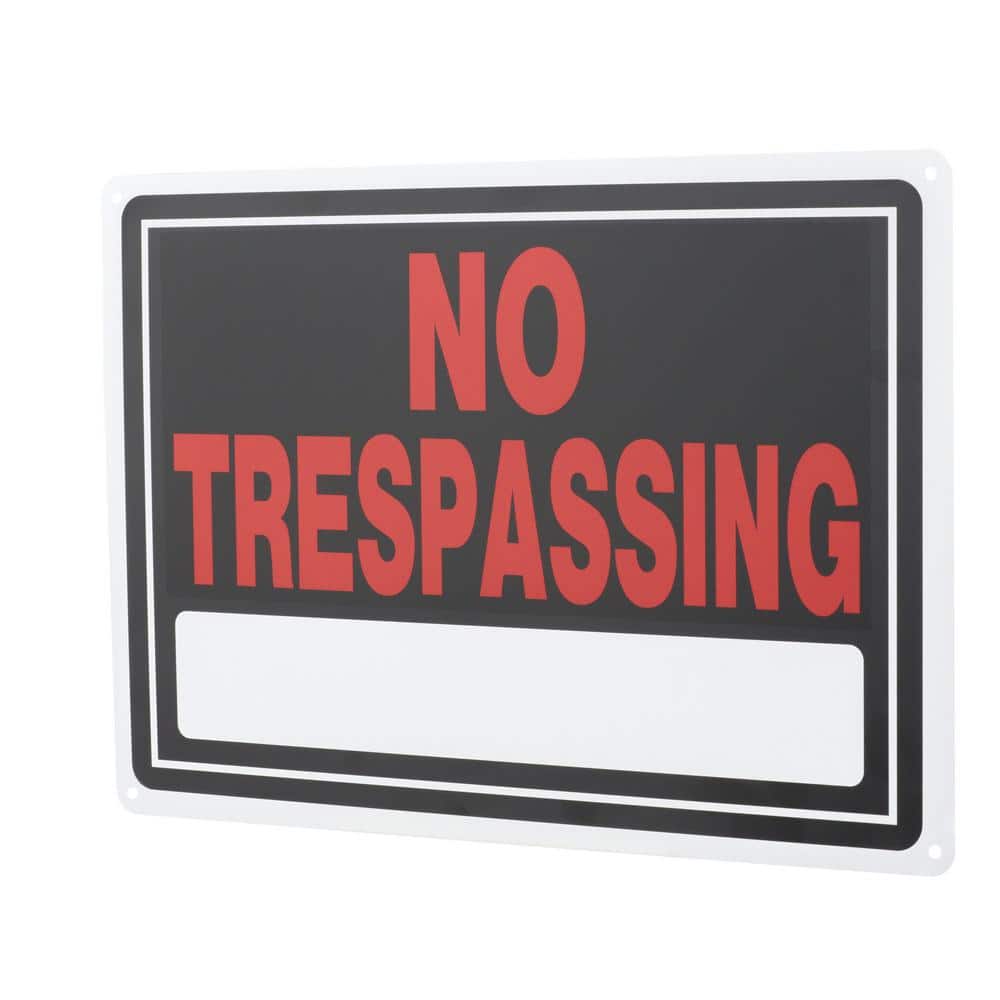 Everbilt 10 in. x 14 in. Aluminum No Trespassing Sign