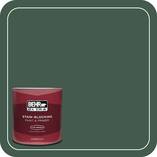 BEHR ULTRA 1 qt. #QE-40 Alpine Extra Durable Flat Interior Paint & Primer (2)