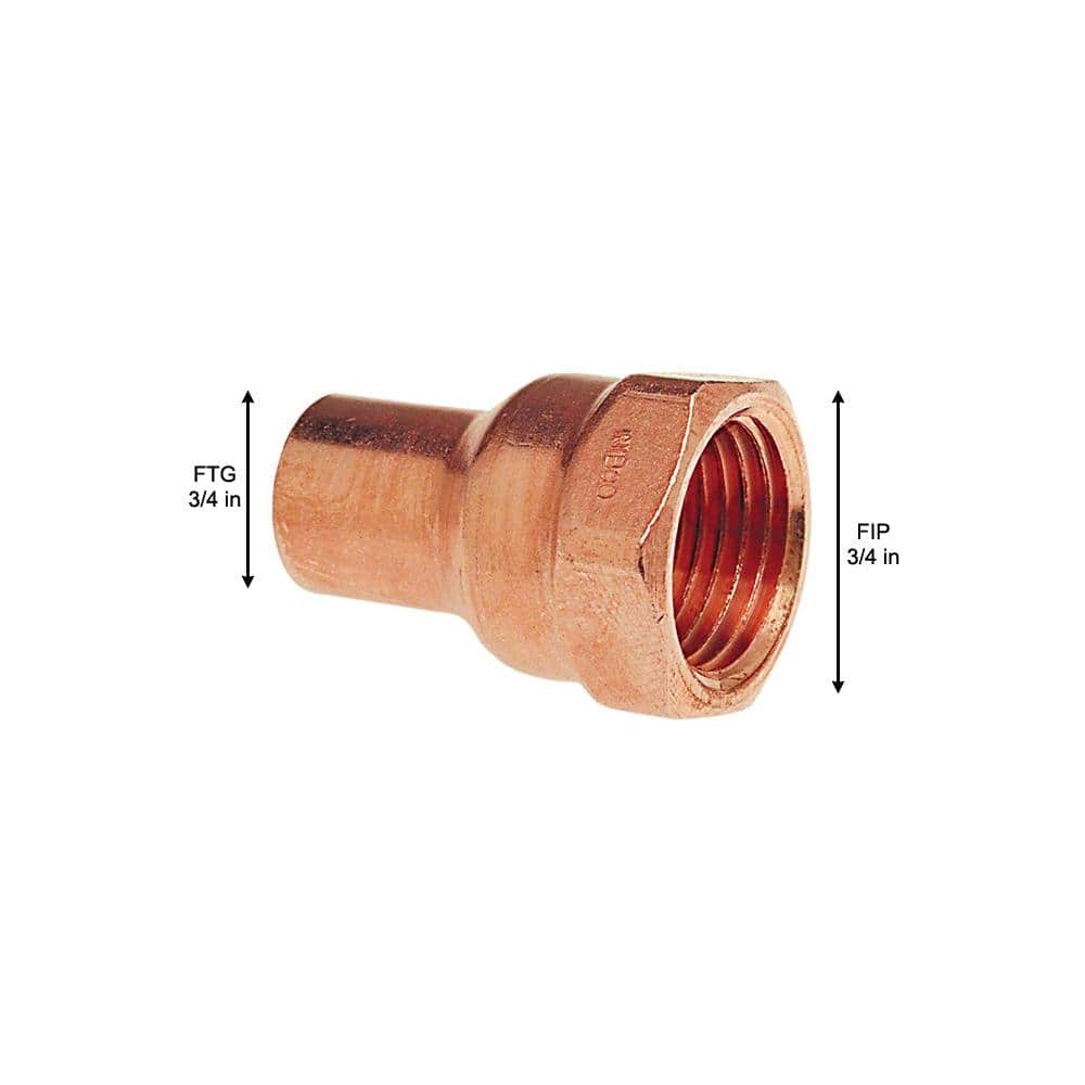 Everbilt 3/4 in. Copper Pressure Fitting x FIP Female Adapter (3)