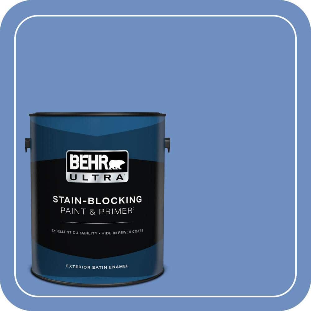 BEHR ULTRA 1 gal. #590B-5 Purple Hyacinth Satin Enamel Exterior Paint & Primer