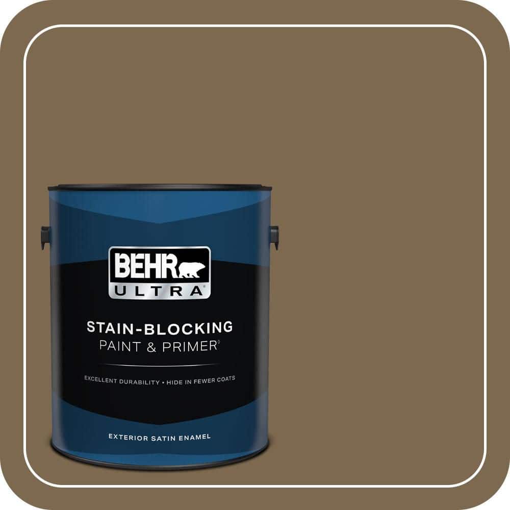 BEHR ULTRA 1 gal. #N300-7 Mayan Ruins Satin Enamel Exterior Paint & Primer