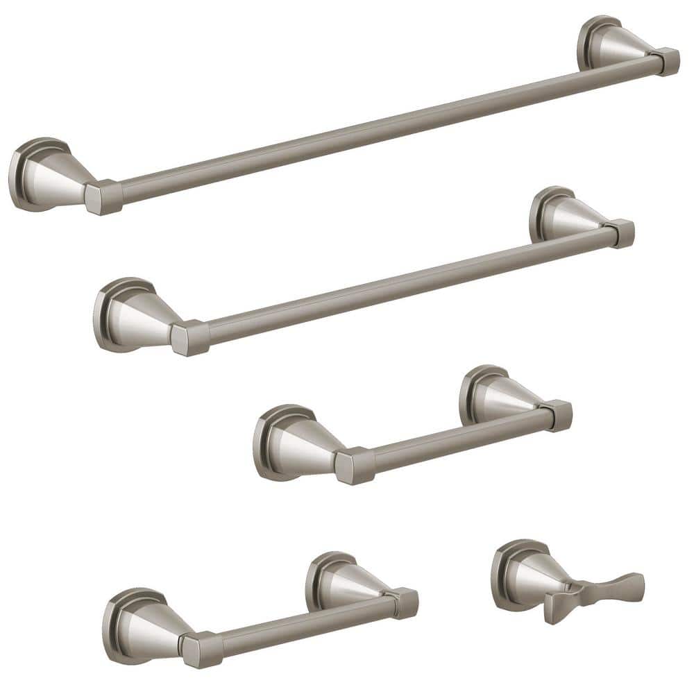 Delta Stryke 8 in. Wall Mount Hand Towel Bar Bath Hardware Accessory in Stainless Steel (2)