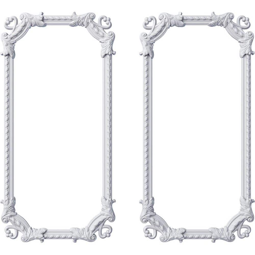 Ekena Millwork 24 in. W x 48 in. H Unfinished Polyurethane Devon Rope Panel Moulding Kit (Double Panel) (1)