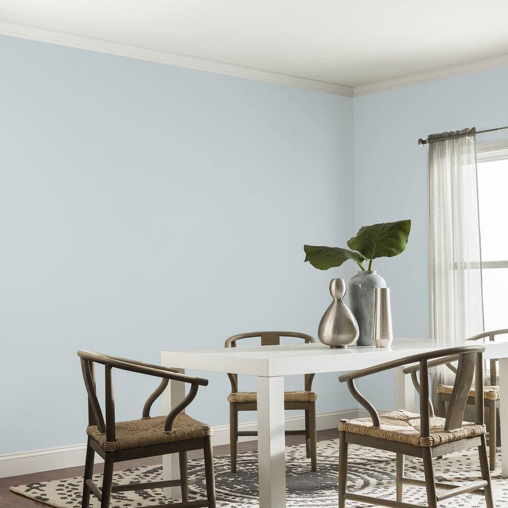 Glidden Premium 1 qt. PPG1037-2 Sky Splash Satin Interior Latex Paint (4)