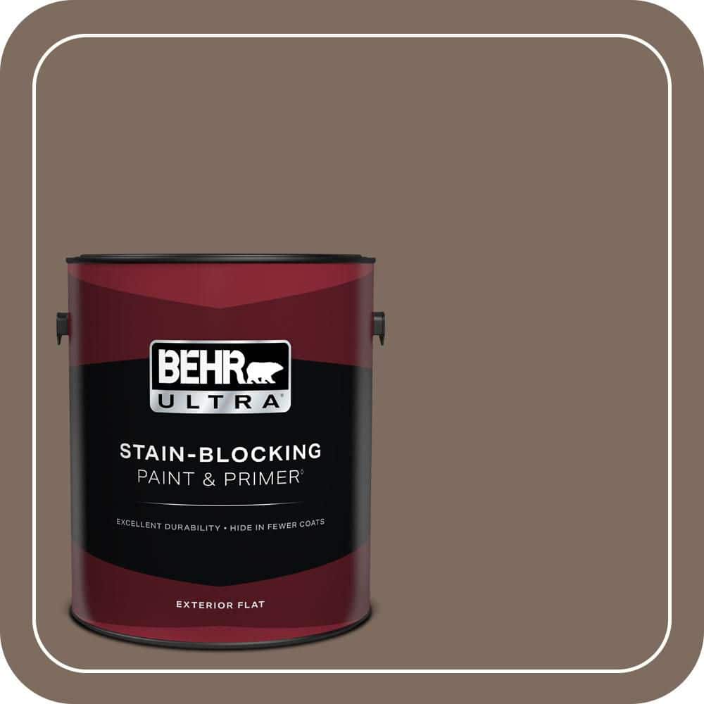 BEHR ULTRA 1 gal. #PPU5-03 Antique Earth Flat Exterior Paint & Primer