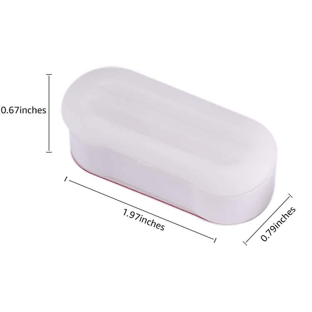 Anqtovp Toilet Seat Bumper Bidet Accessory for Bidet Attachment with Strong Adhesive White 4 Pack, Durable ABS TPE (3)