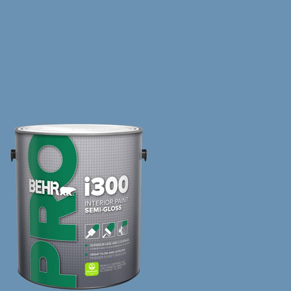 BEHR PRO 1 gal. #M510-4 Brittany Blue Semi-Gloss Interior Paint