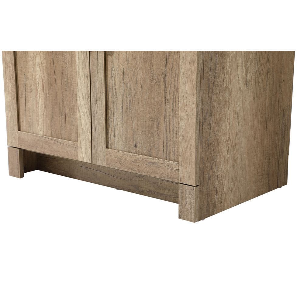 TIMELESS HOME 28 in. W x 18 in. D x 65 in. H Beige Freestanding Linen Cabinet in Natural Oak (2)