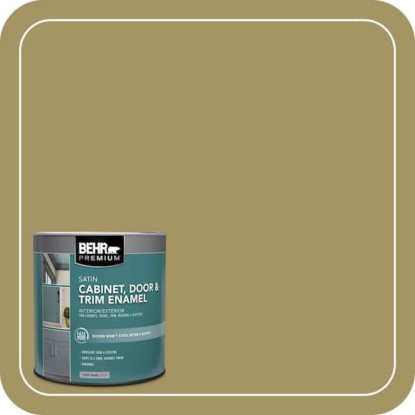 BEHR PREMIUM 1 qt. #M330-6 Keemun Satin Enamel Interior/Exterior Cabinet, Door & Trim Paint (2)