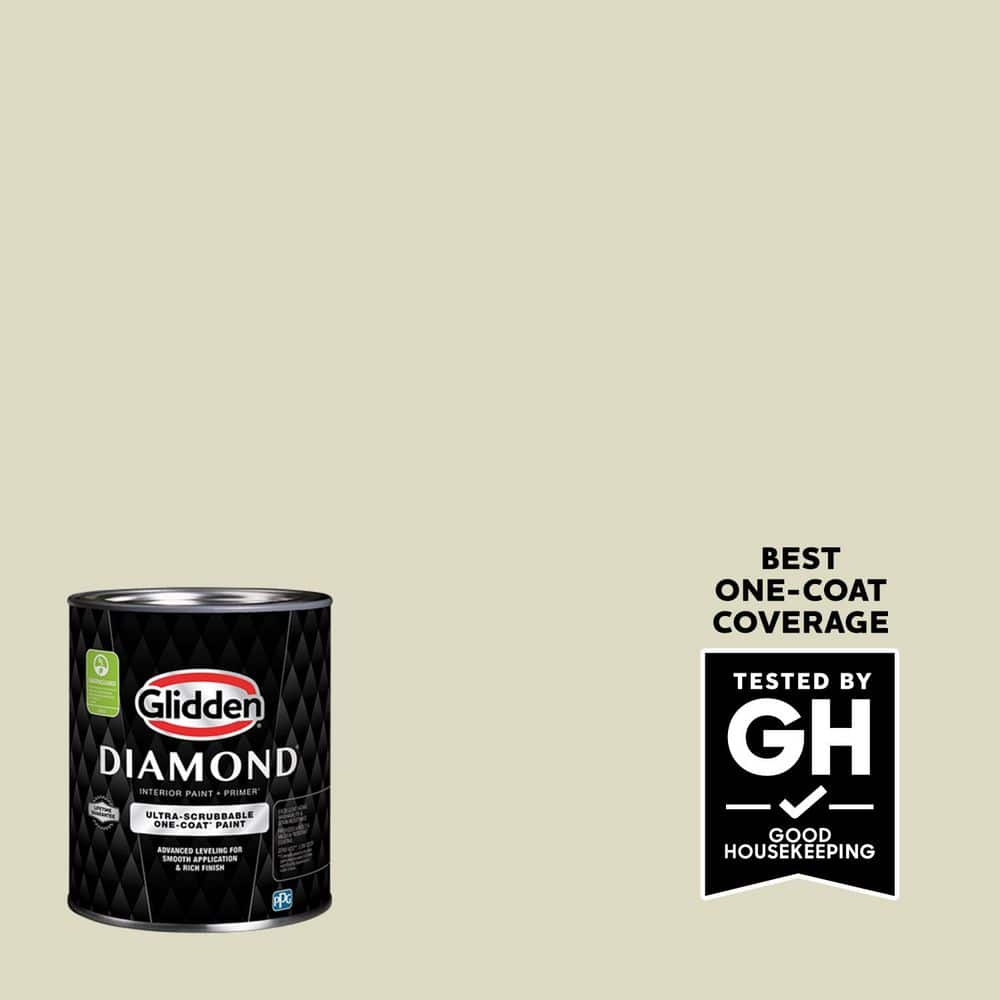 Glidden Diamond 1 qt. PPG1114-2 River Reed Satin Interior Paint with Primer (1)