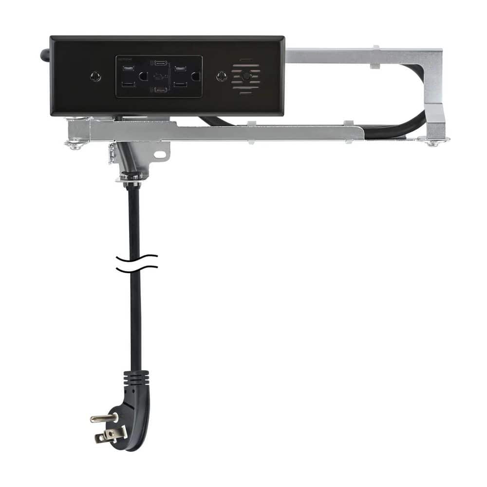 DOCKING DRAWER Black 15 Amp Blade In-Drawer Outlet with (2) 30W USB-C and (2) AC Ports