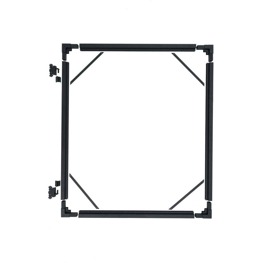 EuroFence 5 ft. x 6 ft. Euro Style Adjustable Aluminum Metal Fence Gate Frame Kit (2)