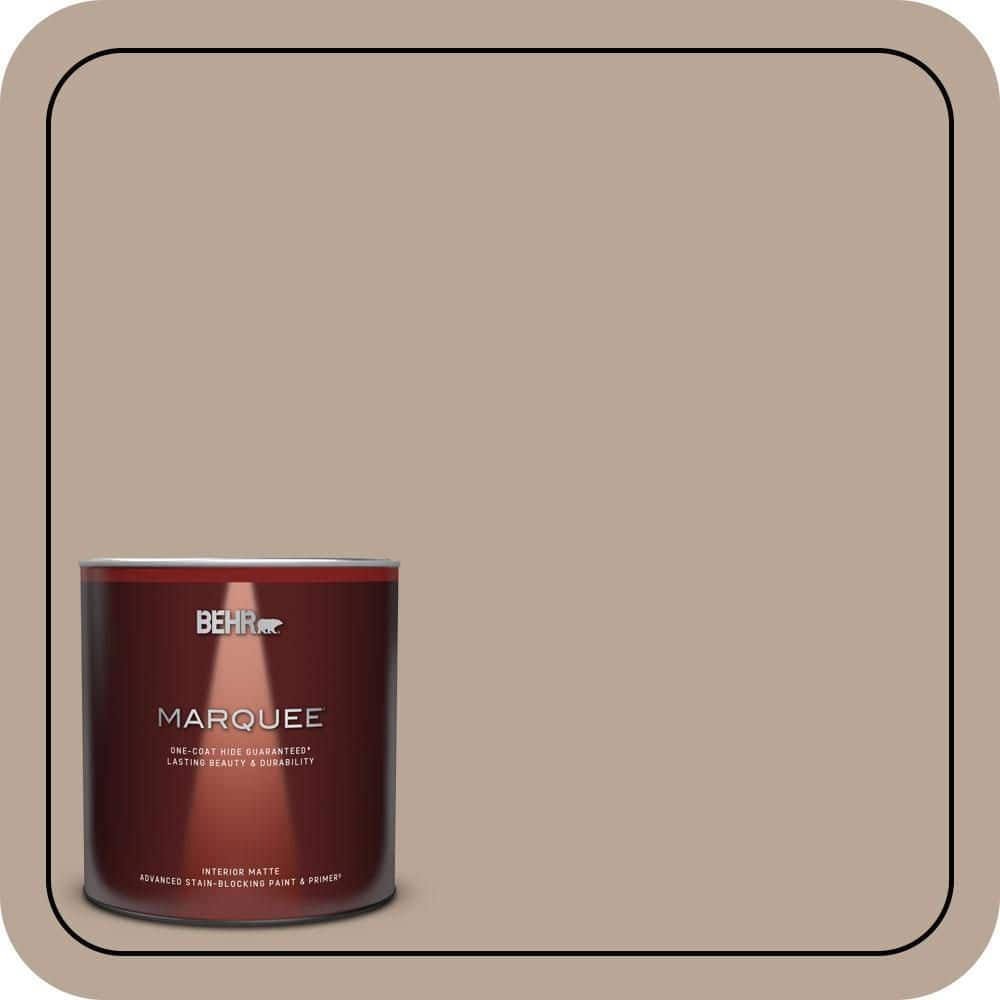 BEHR MARQUEE 1 qt. #MQ2-37 Eiffel For You One-Coat Hide Matte Interior Paint & Primer