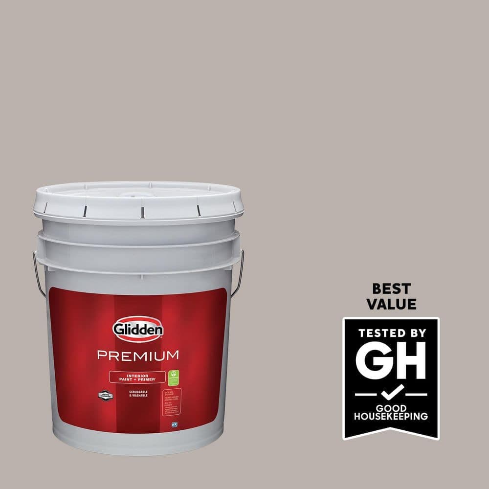 Glidden Premium 5 gal. PPG1018-3 City Street Flat Interior Paint