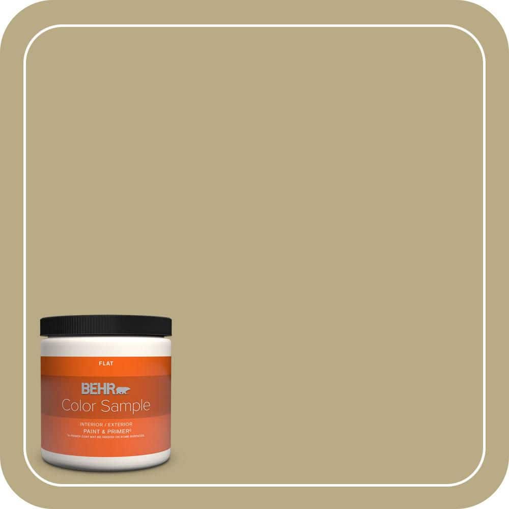 BEHR PREMIUM PLUS #PPU8-08A Makrut Lime Flat Interior/Exterior Paint & Primer Color Sample
