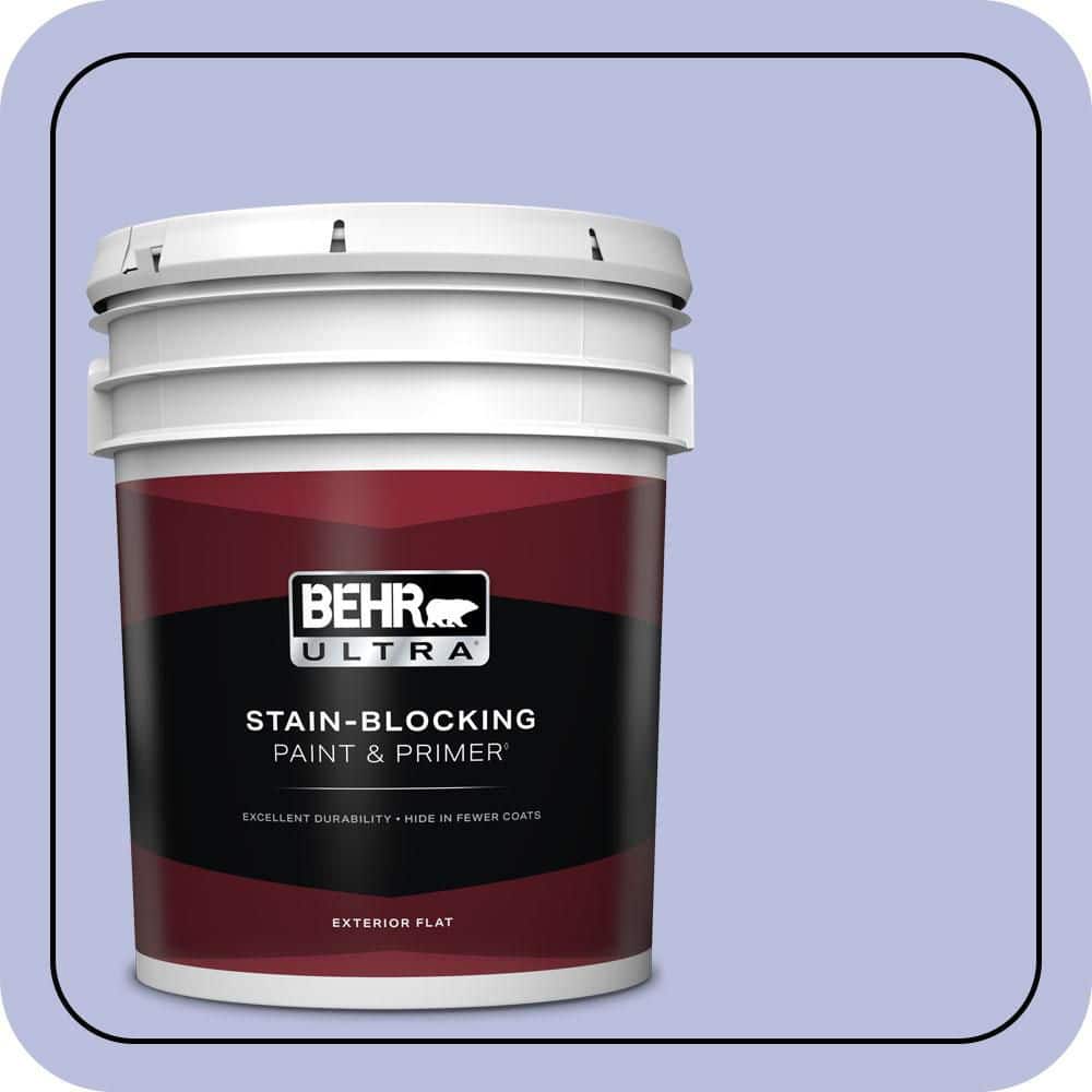 BEHR ULTRA 5 gal. #620A-3 Rhapsody Lilac Flat Exterior Paint & Primer
