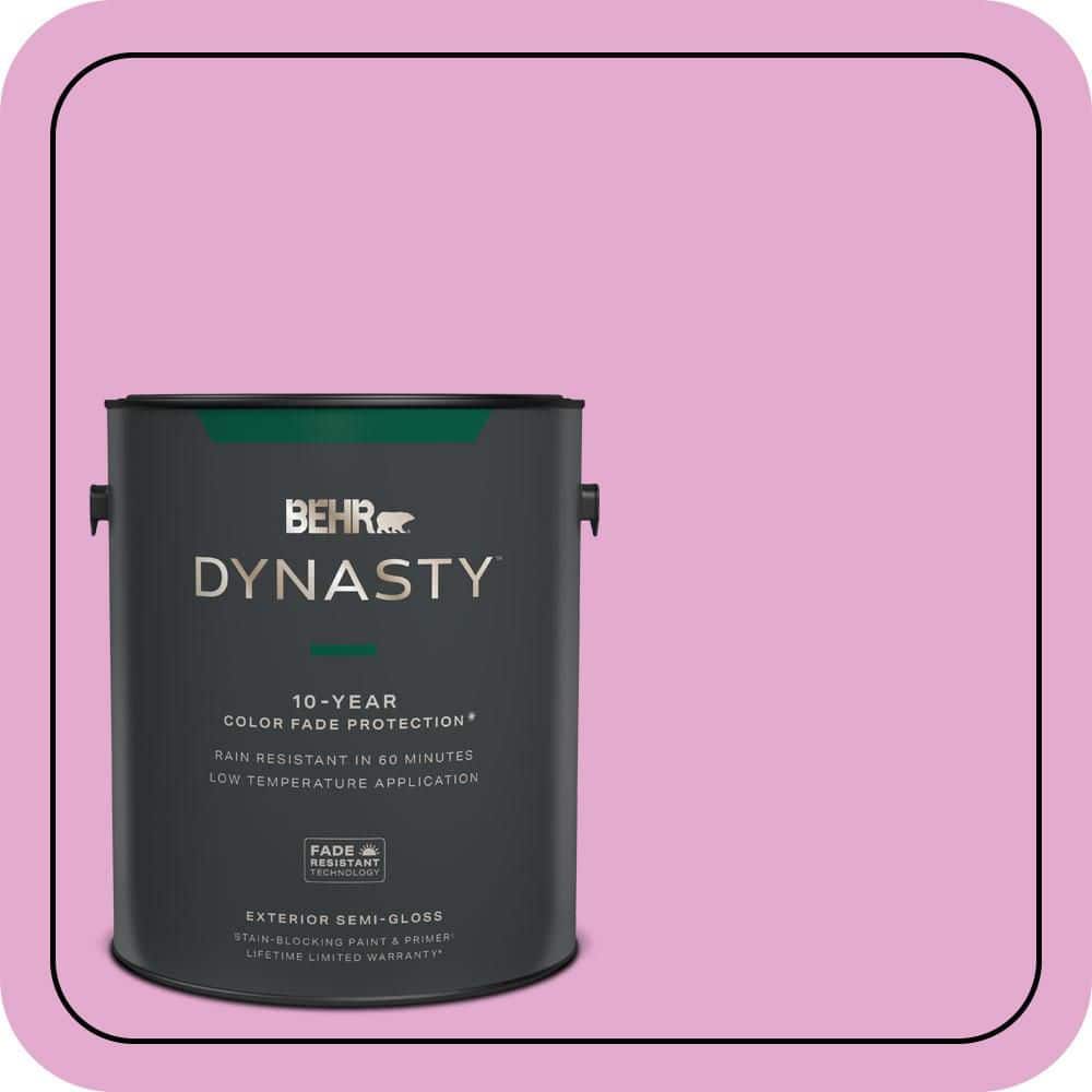 BEHR DYNASTY 1 gal. #680A-3 Pink Bliss Semi-Gloss Enamel Exterior Stain-Blocking Paint & Primer