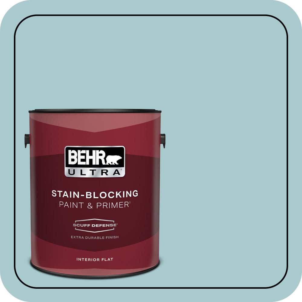 BEHR ULTRA 1 gal. #PMD-95 Coastal Surf Extra Durable Flat Interior Paint & Primer