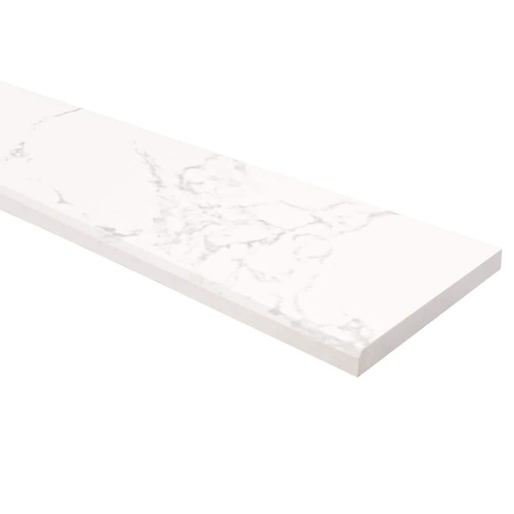 MSI Carrara White 6 in. x 73 in. Polished Engineered Marble Single Beveled Threshold Tile (6.08 lin. ft. /Each) (3)