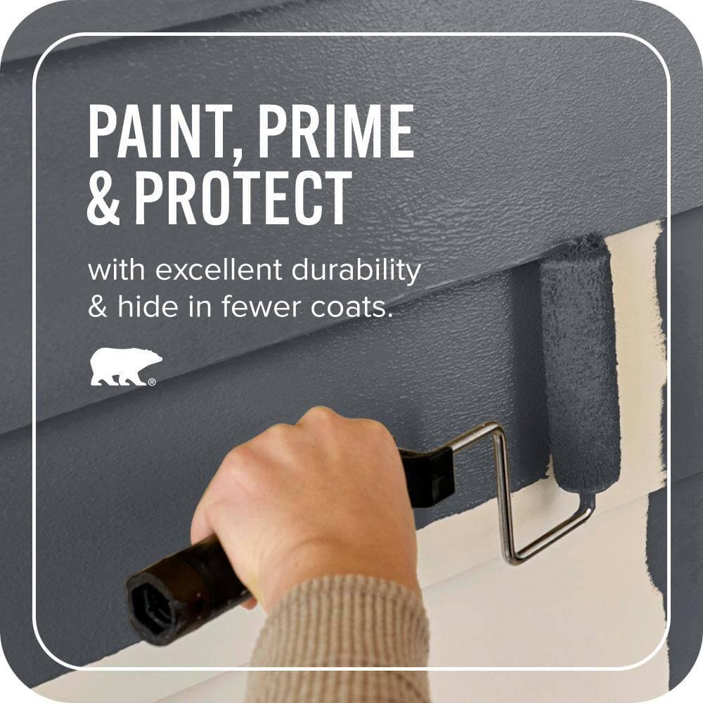 BEHR ULTRA 1 gal. #PPU15-20 Poppy Seed Satin Enamel Exterior Paint & Primer (3)