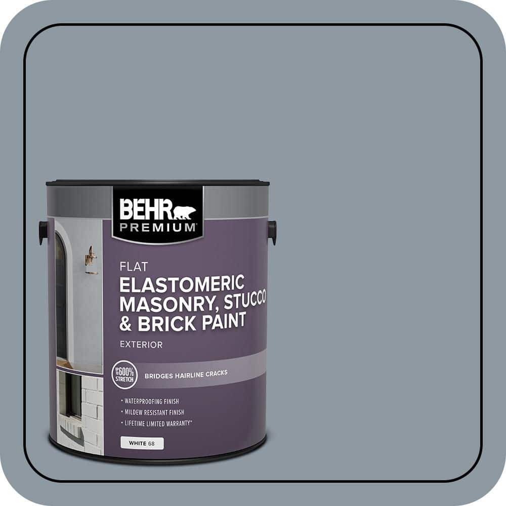 BEHR PREMIUM 1 gal. #N490-4 Teton Blue Elastomeric Masonry, Stucco and Brick Exterior Paint (1)