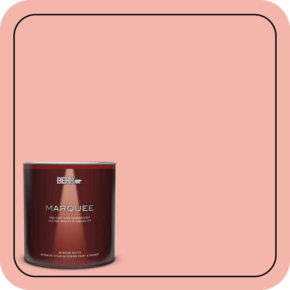 BEHR MARQUEE 1 qt. #P180-3 Pink Mimosa Matte Interior Paint & Primer