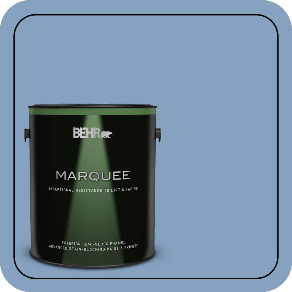 BEHR MARQUEE 1 gal. #PPU14-07 Hawaiian Sky Semi-Gloss Enamel Exterior Paint & Primer