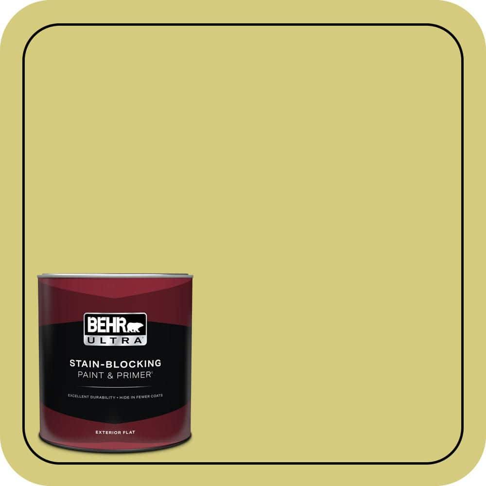 BEHR ULTRA 1 qt. #P350-4 Spring Grass Flat Exterior Paint & Primer
