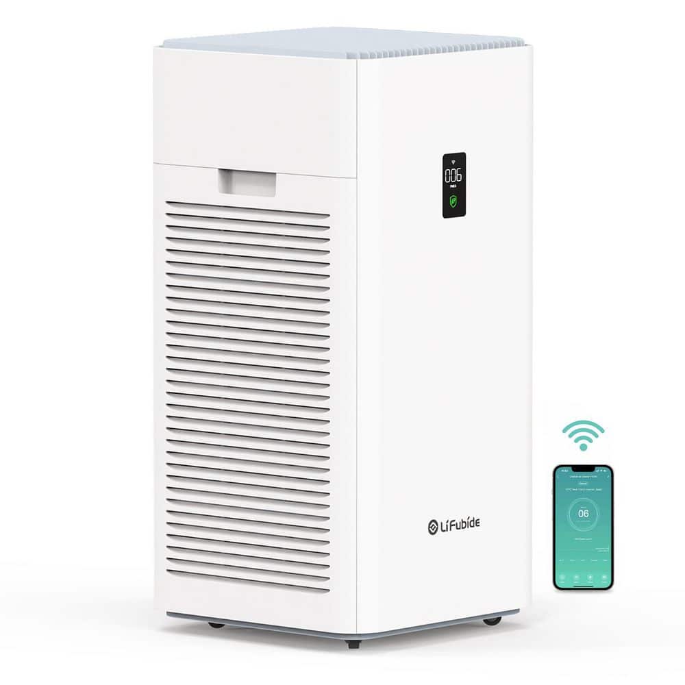 Edendirect 4555 sq. ft. True HEPA 13 Whole House Air Purifier in White with Wifi Control, Activated Carbon, for Odor, Pet Fur (1)