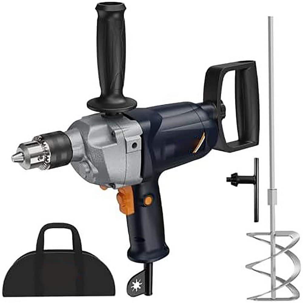 Unbranded 1/2 inch Electric Corded Mixing Drill Machine with Spade Handle, 9A Motor, Concrete Mud Mixer, 360° Rotation