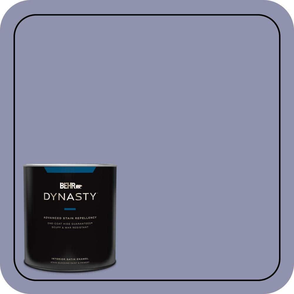 BEHR DYNASTY 1 qt. #S560-4 Monarchy One-Coat Hide Satin Enamel Interior Stain-Blocking Paint and Primer