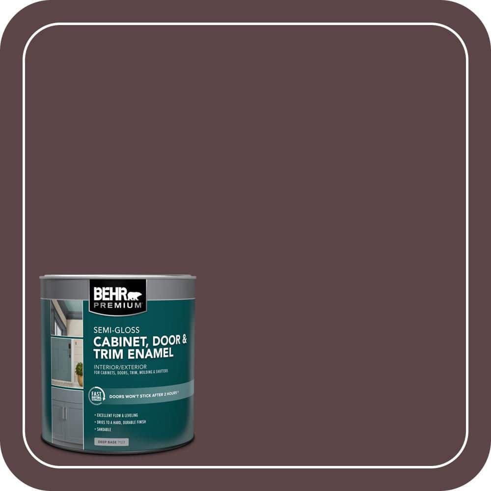 BEHR PREMIUM 1 qt. #BNC-31 Mahogany Spice Semi-Gloss Enamel Interior/Exterior Cabinet, Door & Trim Paint