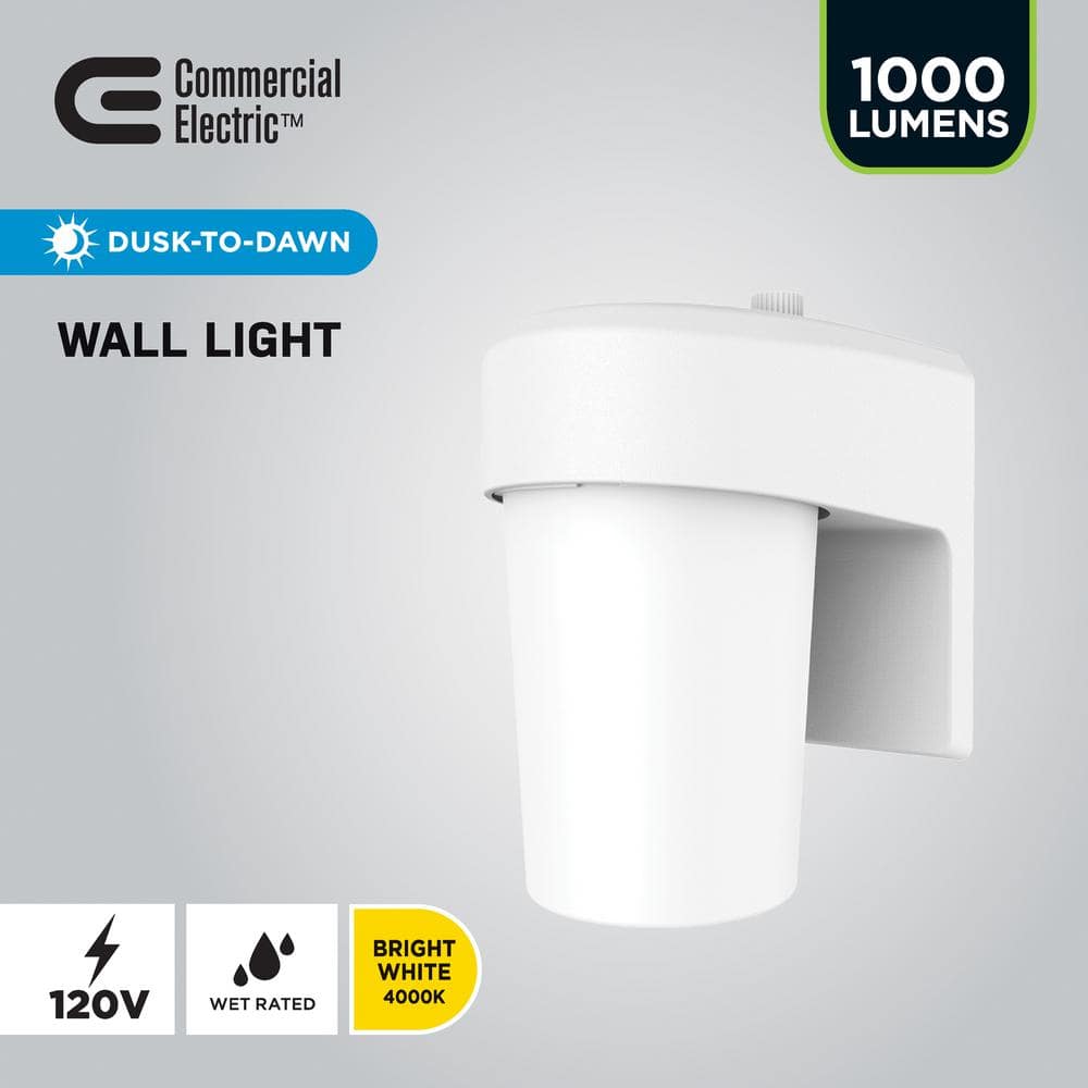 Commercial Electric FE 60-Watt, Equivalent CE Integrated LED Jelly Jar White, Area Light 4000 K (4)