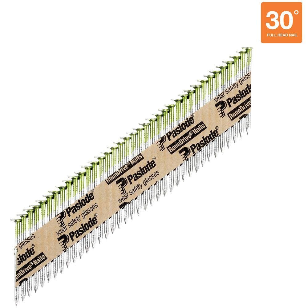 Paslode 2 in. x 113 in. 30-Degree Heavy-Duty Galvanized Ring Shank Paper-Taped Framing Nails with Compact Framing Nailer (3)