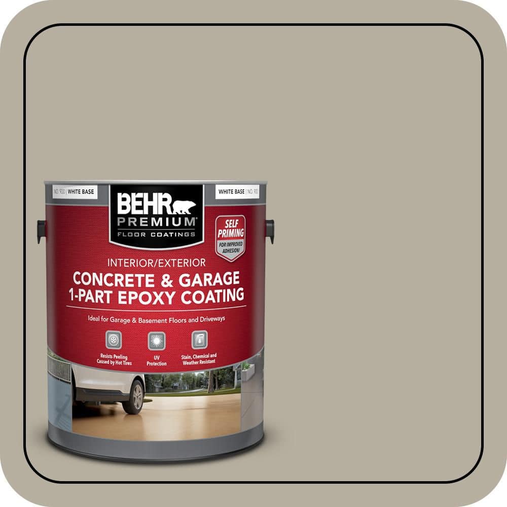 BEHR PREMIUM 1 gal. #N320-4 Camping Tent Self-Priming 1-Part Epoxy Satin Interior/Exterior Concrete and Garage Floor Paint