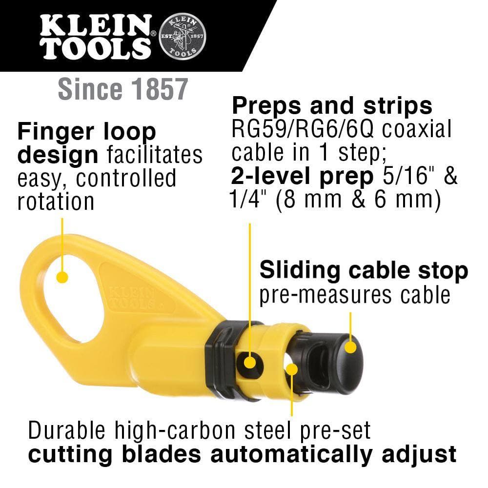 Klein Tools Coax Push-On Connector Installation and Test Tool Set (2)