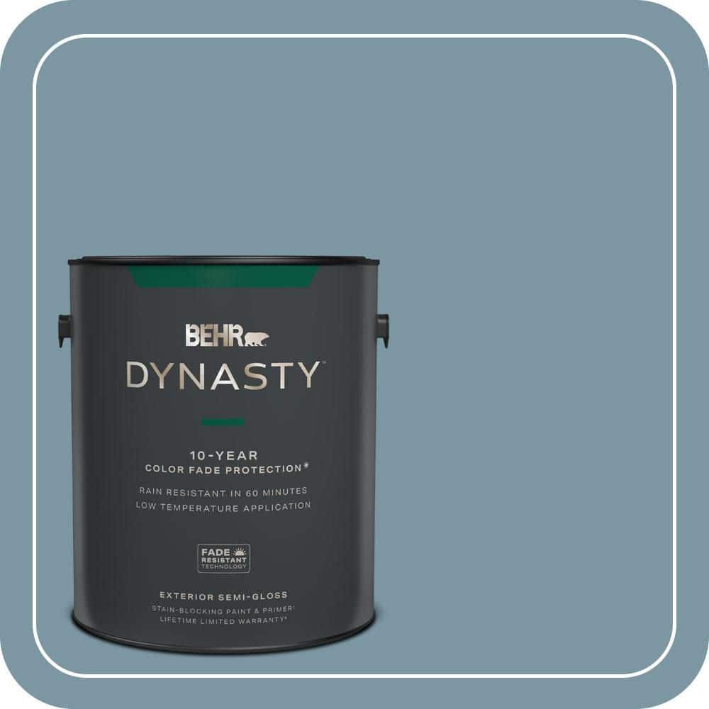 BEHR DYNASTY 1 gal. #530F-5 Waterscape Semi-Gloss Enamel Exterior Stain-Blocking Paint & Primer