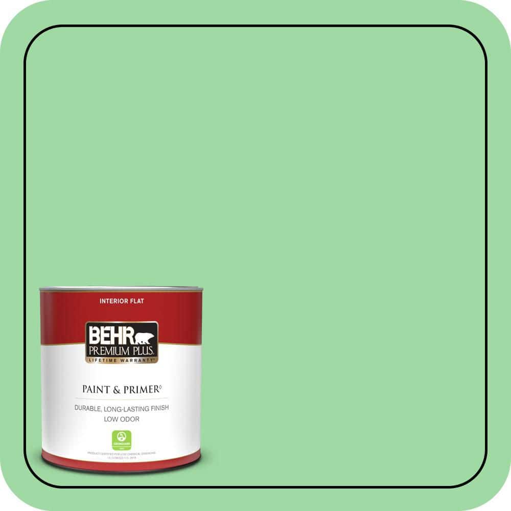 BEHR PREMIUM PLUS #450B-4 Green Trance Enamel & Primer Color Sample (1)