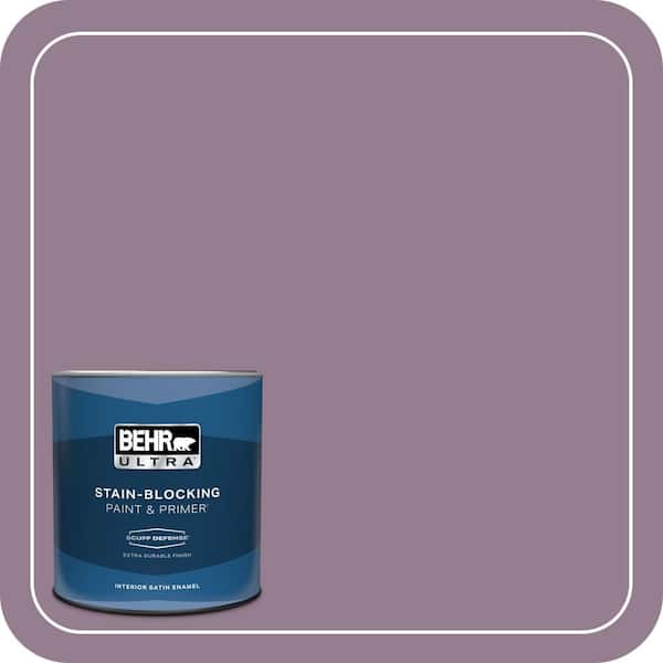 BEHR ULTRA 1 qt. #680F-5 Plum Swirl Extra Durable Satin Enamel Interior Paint & Primer (2)