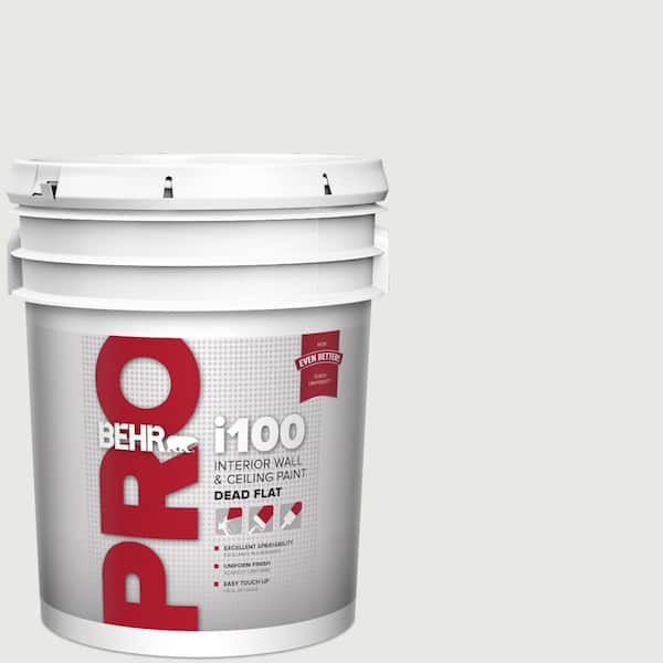 BEHR PRO 5 gal. #750E-1 Steam White Dead Flat Interior Paint (2)