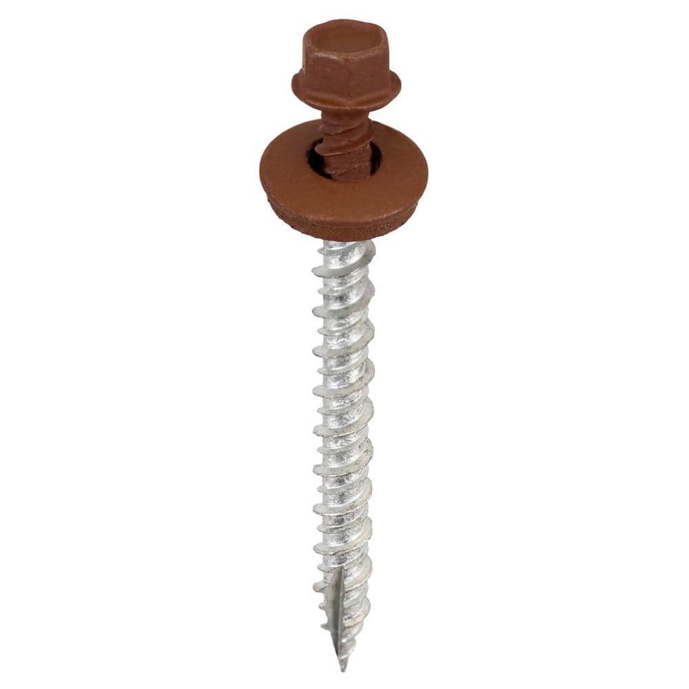 Acorn Hardware #9 X 2 inch Brown Hex Metal to Wood Screws (Bag of 250)