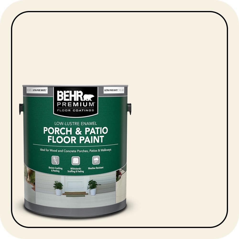 BEHR PREMIUM 1 gal. #OR-W14 White Veil Low-Lustre Enamel Interior/Exterior Porch and Patio Floor Paint (1)