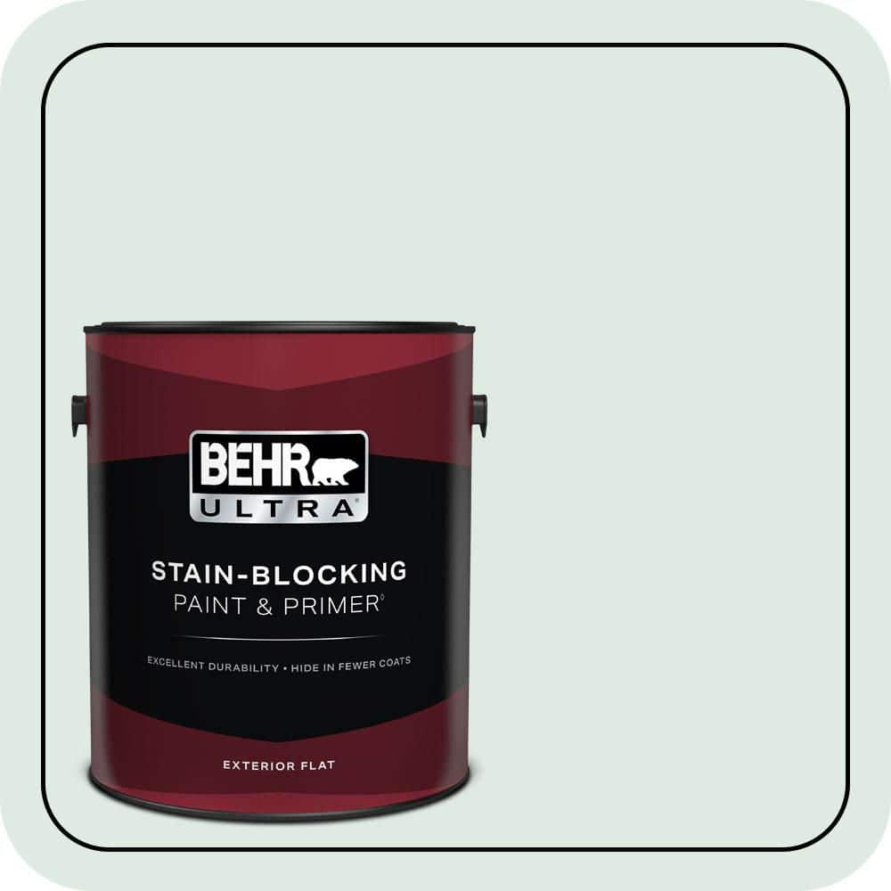 BEHR ULTRA 1 gal. #480E-1 Country Mist Flat Exterior Paint & Primer