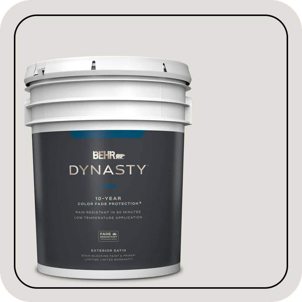 BEHR DYNASTY 5 gal. #MQ3-23 Statuesque Satin Enamel Exterior Stain-Blocking Paint & Primer