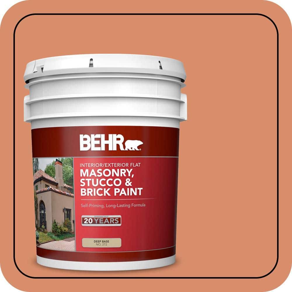 BEHR 5 gal. #MQ4-38 Balcony Sunset Flat Masonry, Stucco and Brick Interior/Exterior Paint (1)