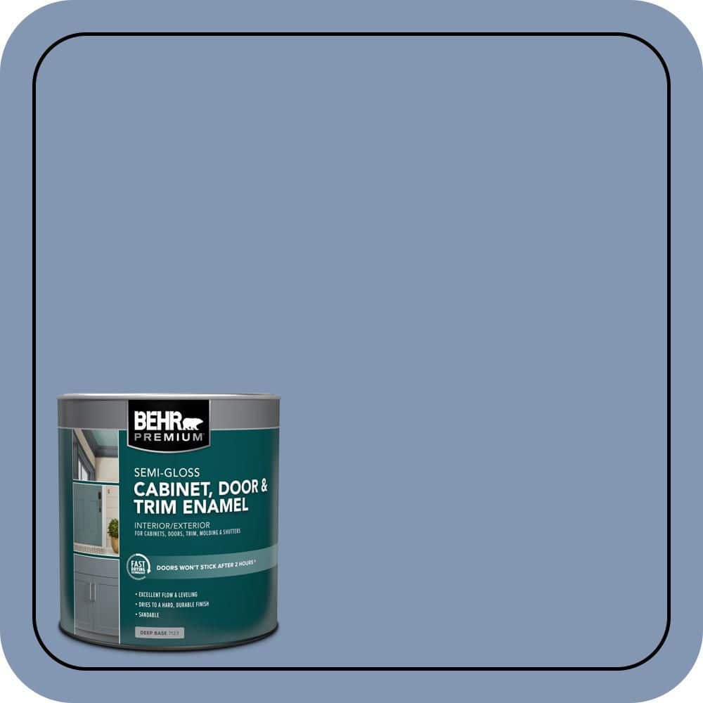 BEHR PREMIUM 1 qt. #S530-4 Jet Set Semi-Gloss Enamel Interior/Exterior Cabinet, Door & Trim Paint