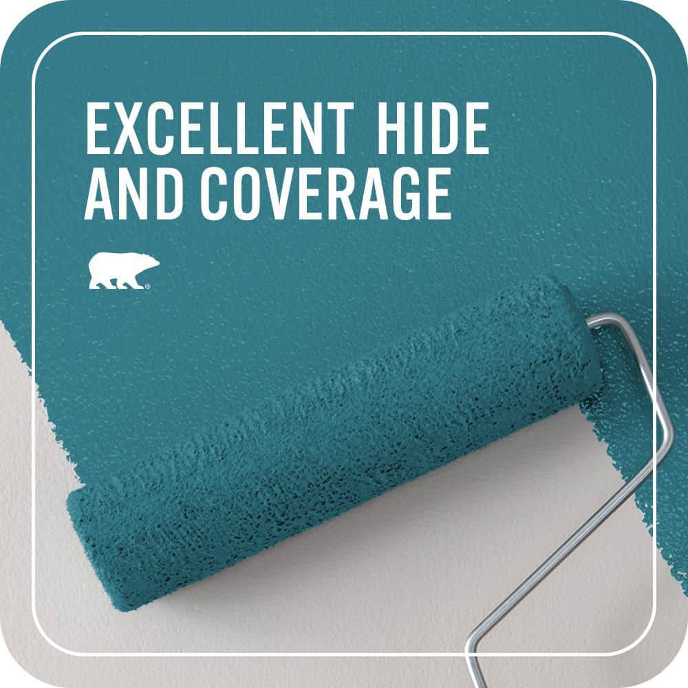 BEHR PREMIUM PLUS 1 qt. Home Decorators #HDC-CL-27 Calypso Blue Eggshell Enamel EcoMix Plant-Based Interior Paint & Primer (2)