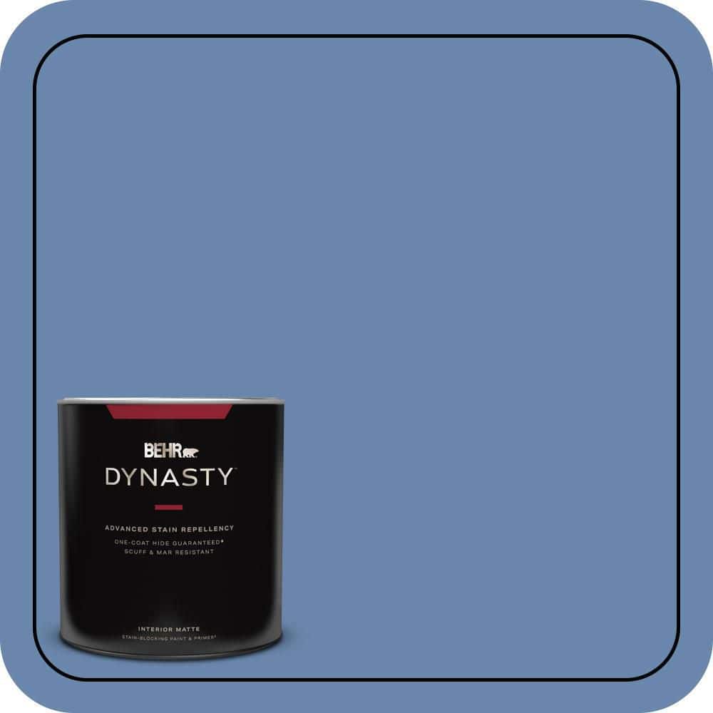 BEHR DYNASTY 1 qt. #M530-5 Cowgirl Blue One-Coat Hide Matte Interior Stain-Blocking Paint & Primer