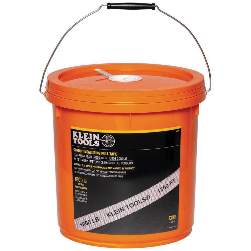 Klein Tools 1300 ft. Conduit Measuring Pull Tape 1800 lbs. Tensile Strength (1)