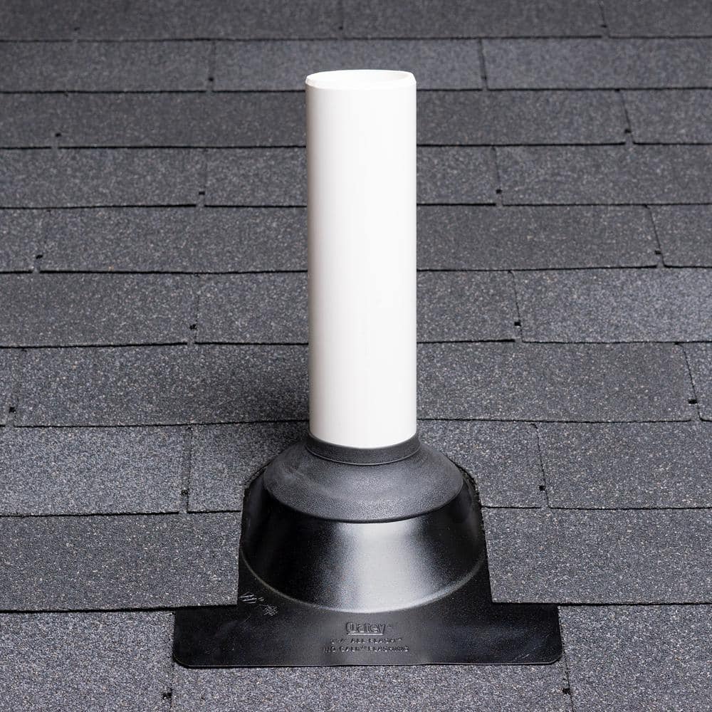 Oatey No-Calk 12 in. x 15-1/2 in. Aluminum Black Vent Pipe Roof Flashing with 3 in. - 4 in. Adjustable Diameter (3)